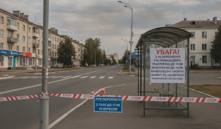 Временная приостановка движения общественного транспорта в Краматорске