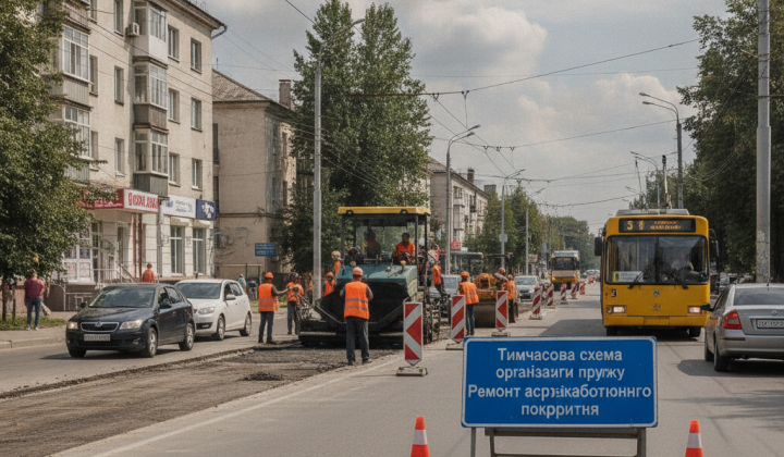 Частково перекрито рух на вулиці Слівенській