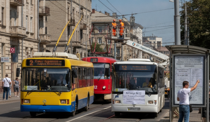 Трамваї та тролейбуси на вулиці