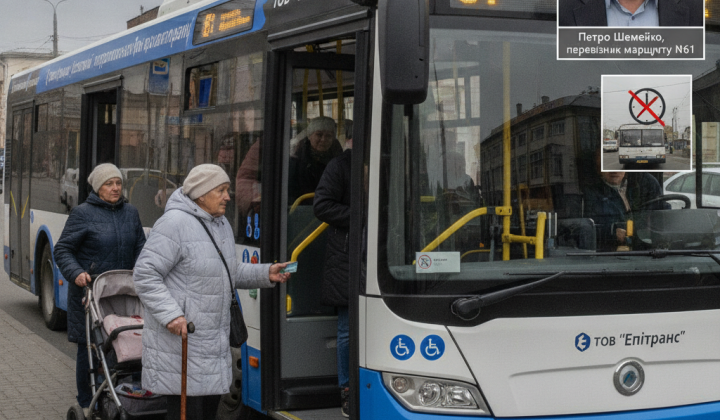Низкопольный автобус с безналичной оплатой