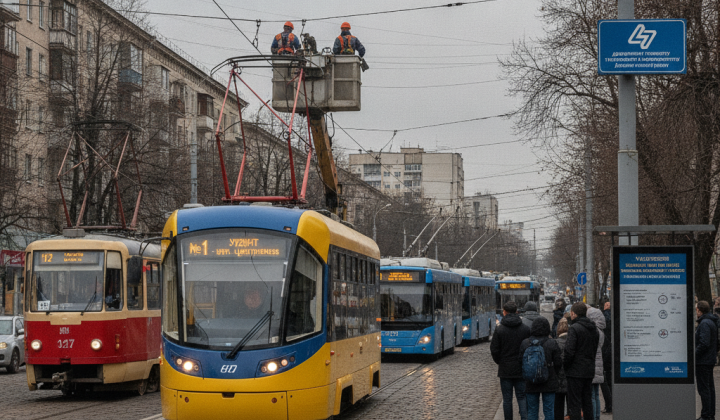 Движение трамваев и троллейбусов в Днепре
