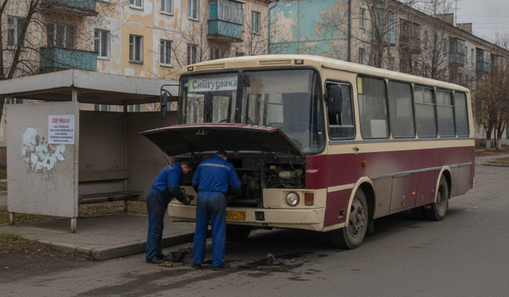 Міський автобус у Снігурівці зупинено через технічну несправність