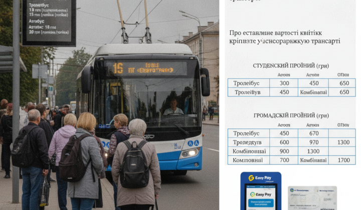 Повышение стоимости месячных проездных в Кропивницком