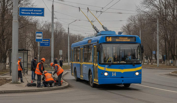 Тролейбус №14 в Миколаєві