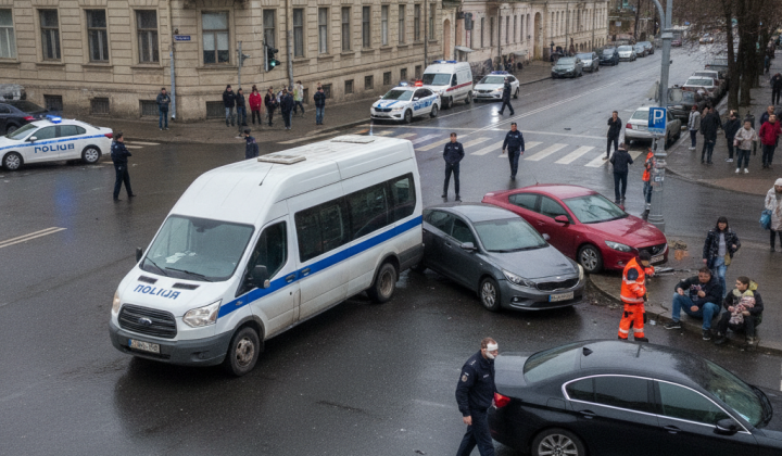ДТП на перекрестке Польской и Караванского