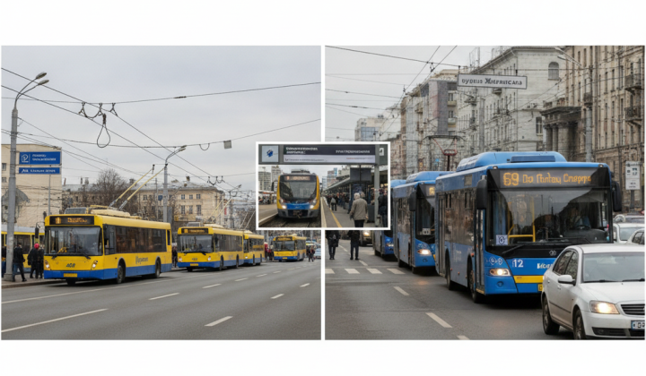 Троллейбусы и автобусы в Киеве