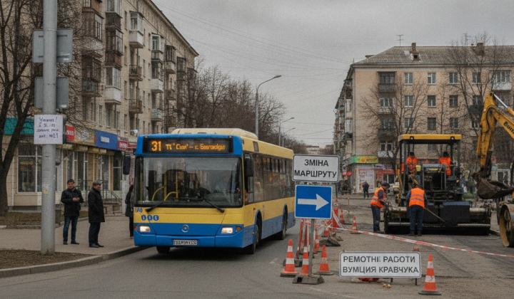 Автобус №31 меняет маршрут из-за ремонта