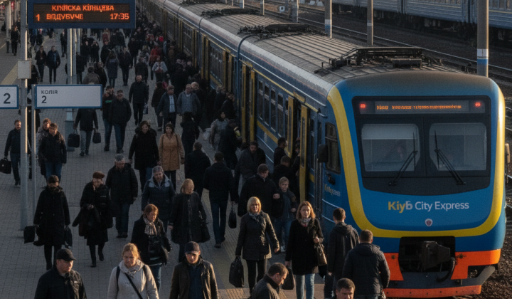 Київська кільцева електричка з додатковими шатлами