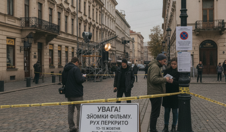 Перекрытие движения на улицах Львова