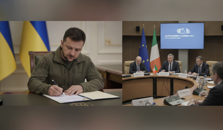 Прапор України та Молдови зі словами 'Євросоюз'.