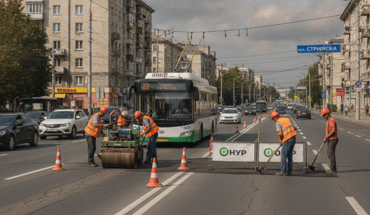 Ремонт вул. Стрийської у Львові