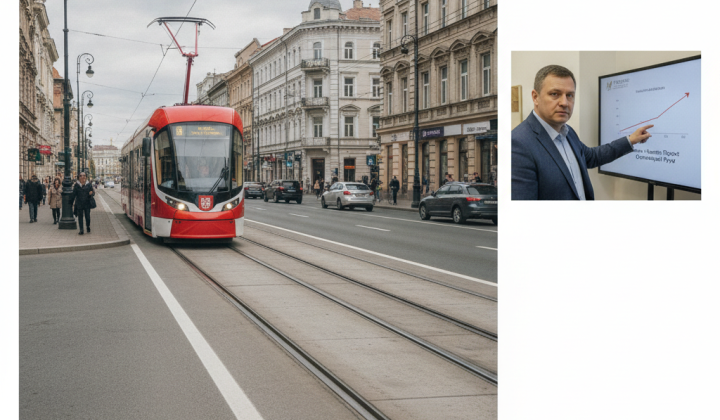 Винница. Трамваи на Соборной. Скорость увеличена