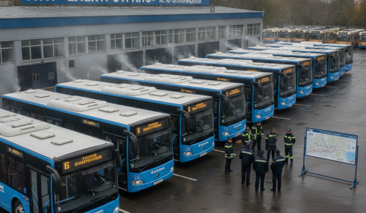 Автобуси на маршруті у Кропивницькому