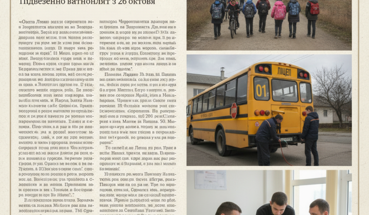 Шкільний автобус Чорноголівського ліцею