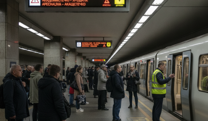 В Киеве ограничили движение метро на красной линии из-за воздушной тревоги между «Академгородком» и «Арсенальной»