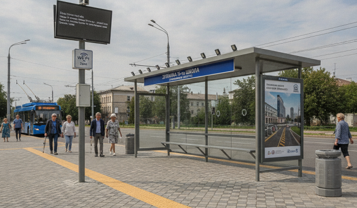 В Полтаве обновят девять остановок с учётом безбарьерности и установят LED-табло