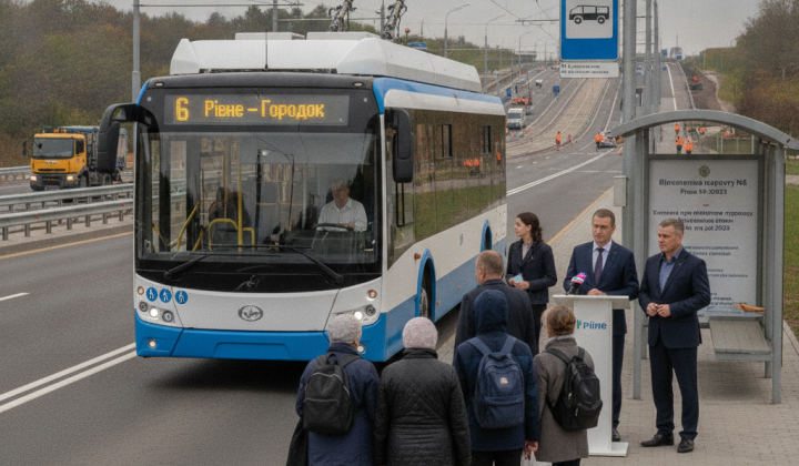 Перший тролейбус з Рівного до Городка