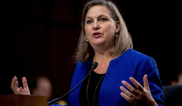 Нуланд на прес-конференції. Розповідає про саботаж Росії