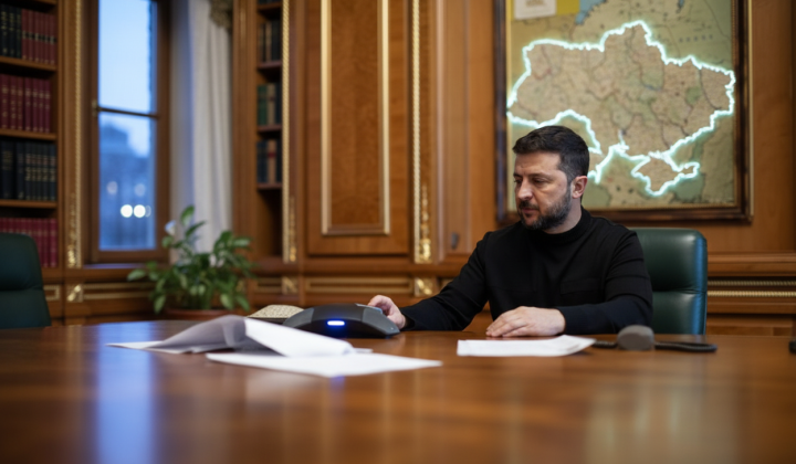 Зеленский на дипломатических переговорах