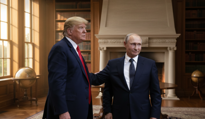 Трамп и Путин на фоне новостей