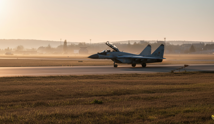 Destruction of MiG-29 in Crimea
