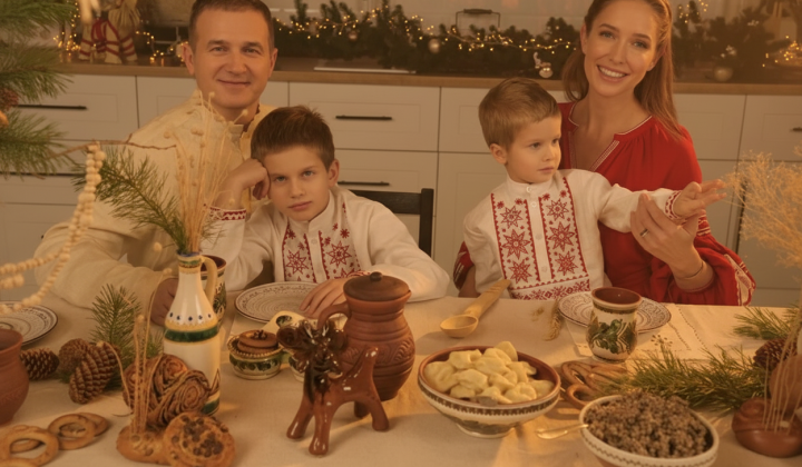 Yuriy and Kateryna on Christmas Eve