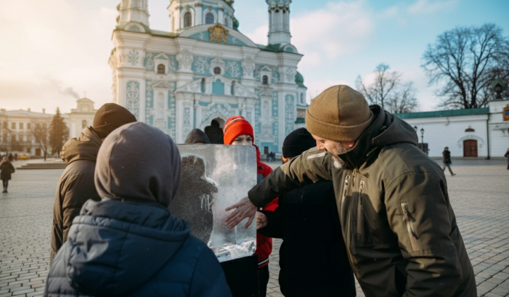 Интерактивная рождественская инсталляция на Софии