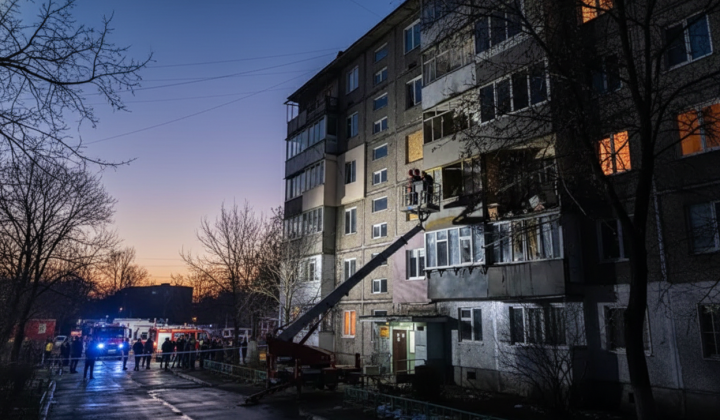 Удар БпЛА по багатоповерхівці