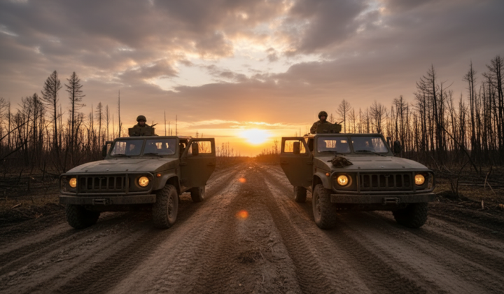 Destruction of the all-terrain vehicle 'Ulan-2'