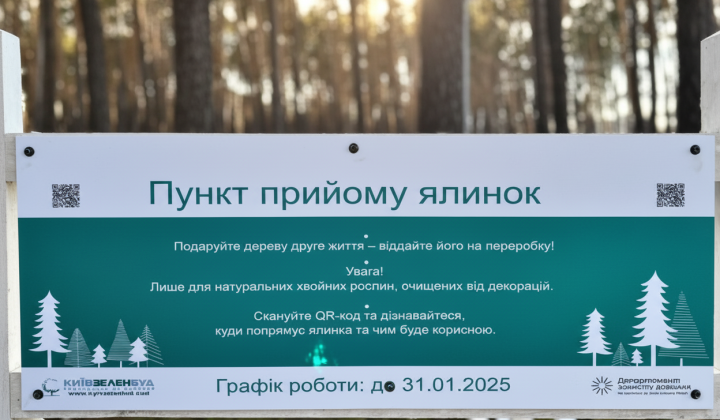 Пункти прийому ялинок у Києві
