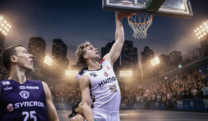 Ukrainian basketball players celebrating victory