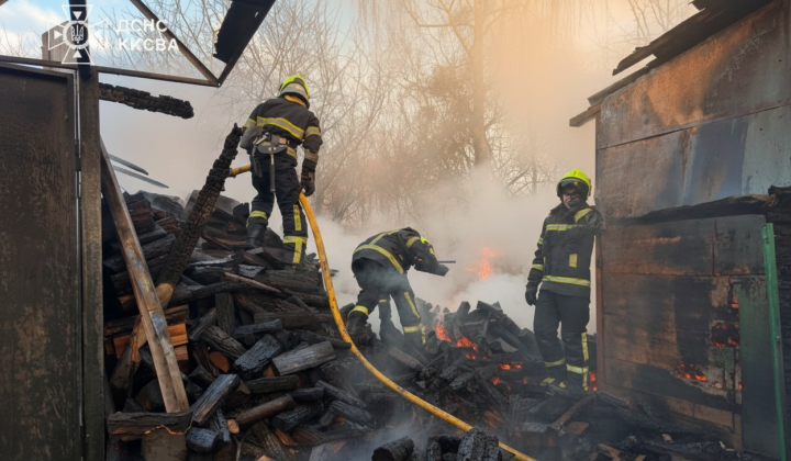 Пожежа на садибі в Києві