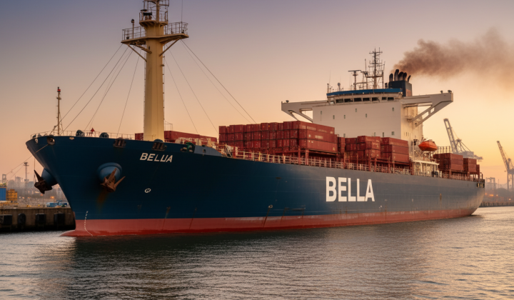 Tanker Bella 1 with a Russian flag