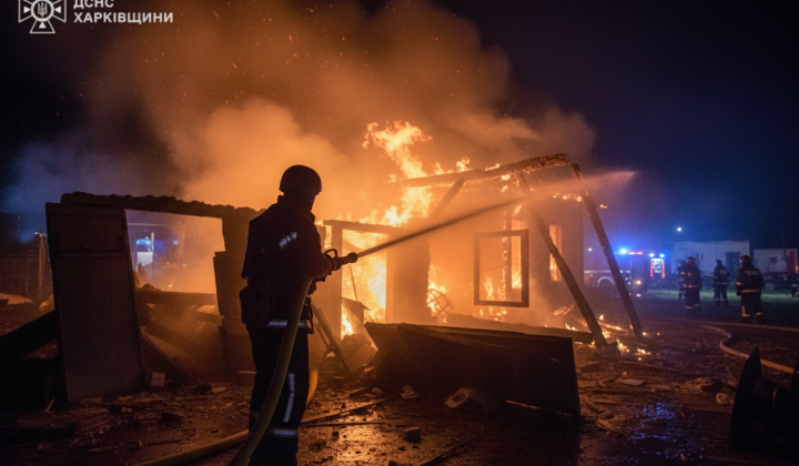 Пожежа в житлових будинках Харківщини