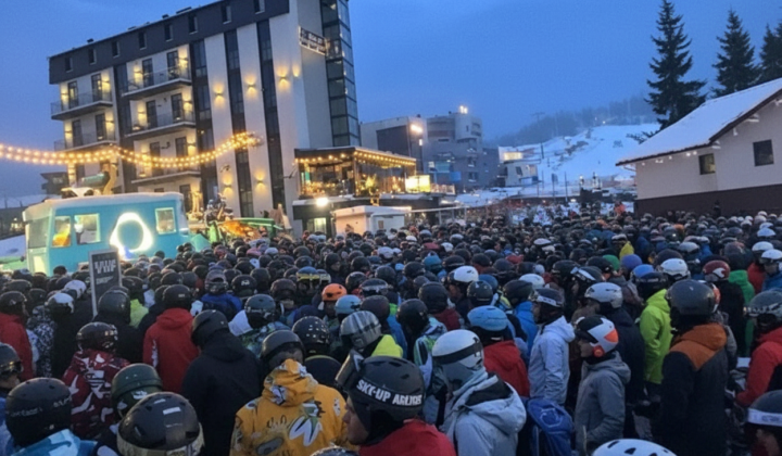 Queues at Bukovel resort