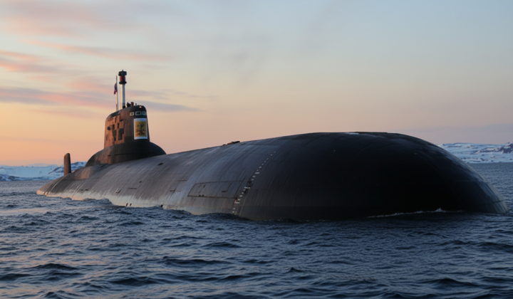 Підводний човен Росії у морі