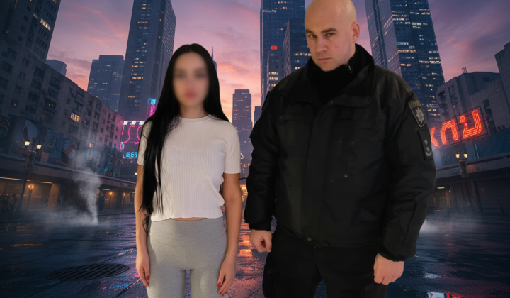 Kyiv police and girls