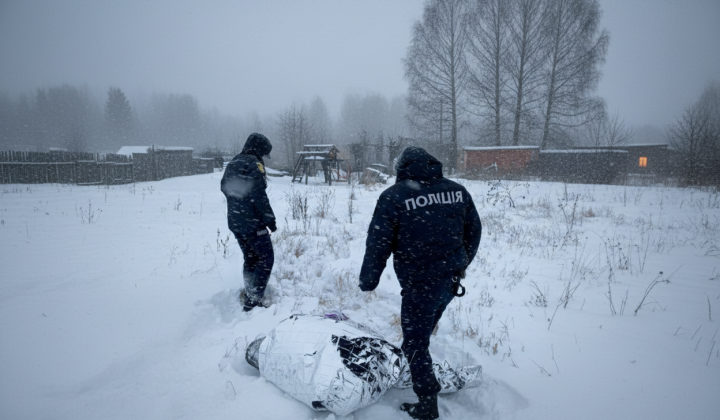Поліцейський рятує жінку зі снігу
