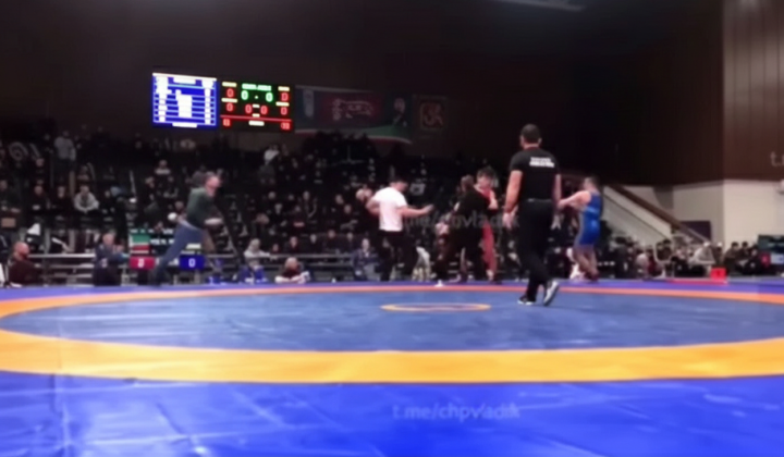 Mass brawl at wrestling tournament