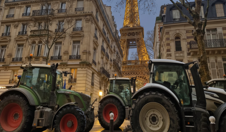 French farmers protest against the agreement