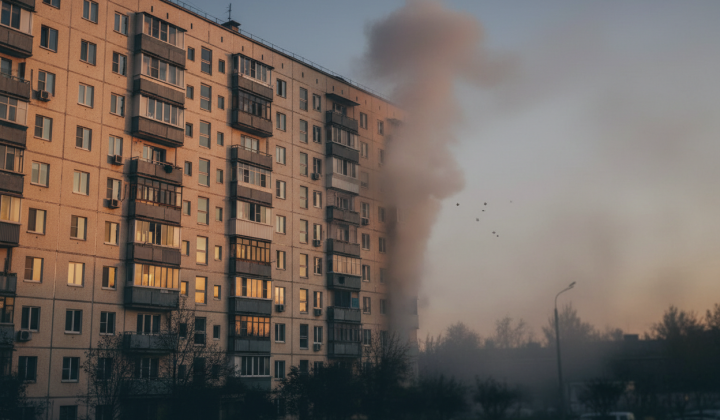 Ворожий дрон атакує Київ