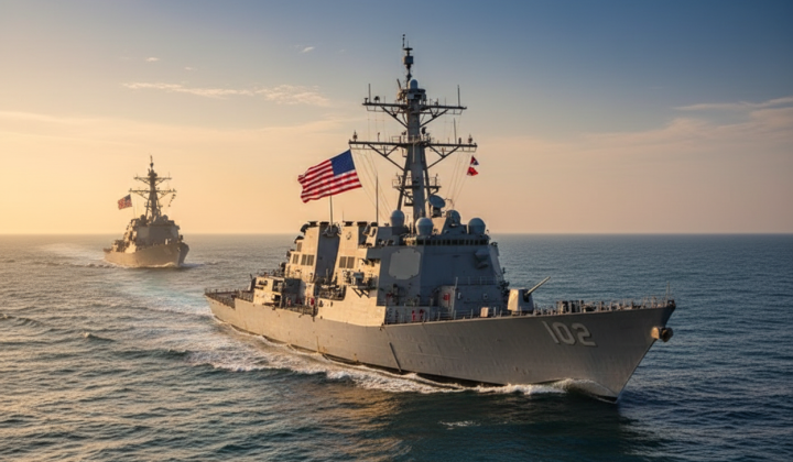 US aircraft carrier at sea