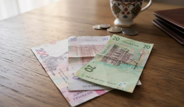 Цифровой калькулятор с символами гривны