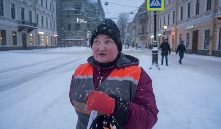 Поліцейський врятував двірницю від дронів