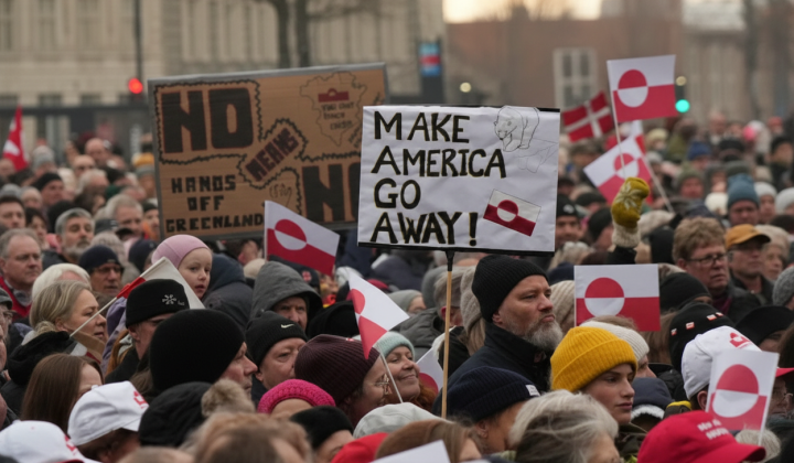 Протест против планов Трампа в Дании и Гренландии