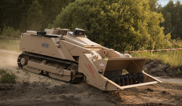 Remotely controlled units for demining