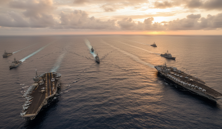 US fleet in a show of force