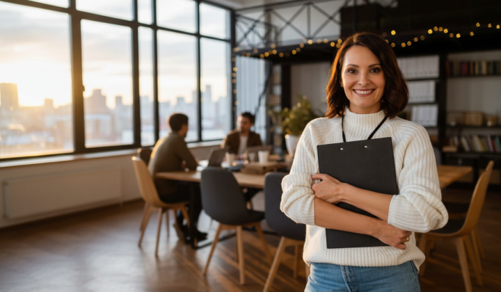 Employees discussing work culture