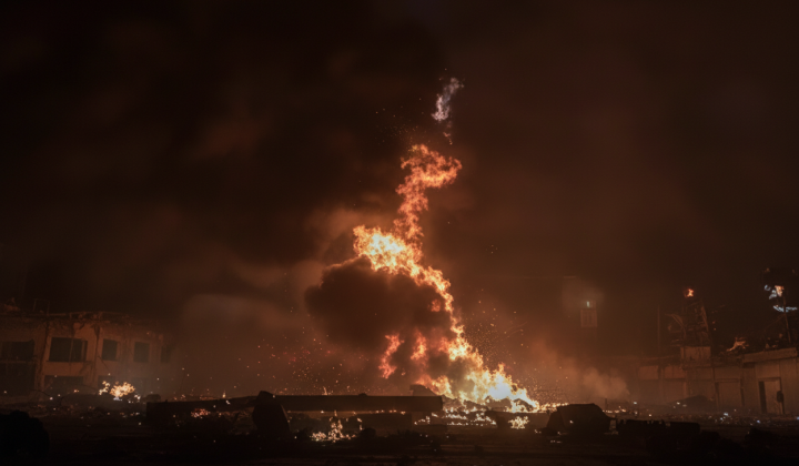Ukrainian forces attacked Russian oil refinery