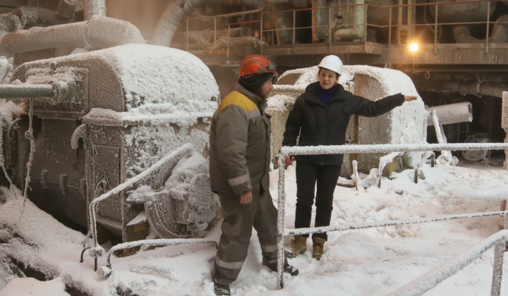 Damaged equipment at DTEK power plant